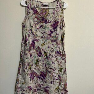 100% Linen Knee Length Dress (Click by Color Me Cotton)